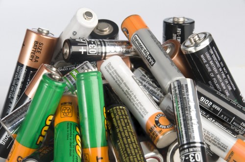 Man carrying office furniture into a removal van near a Harrow terrace